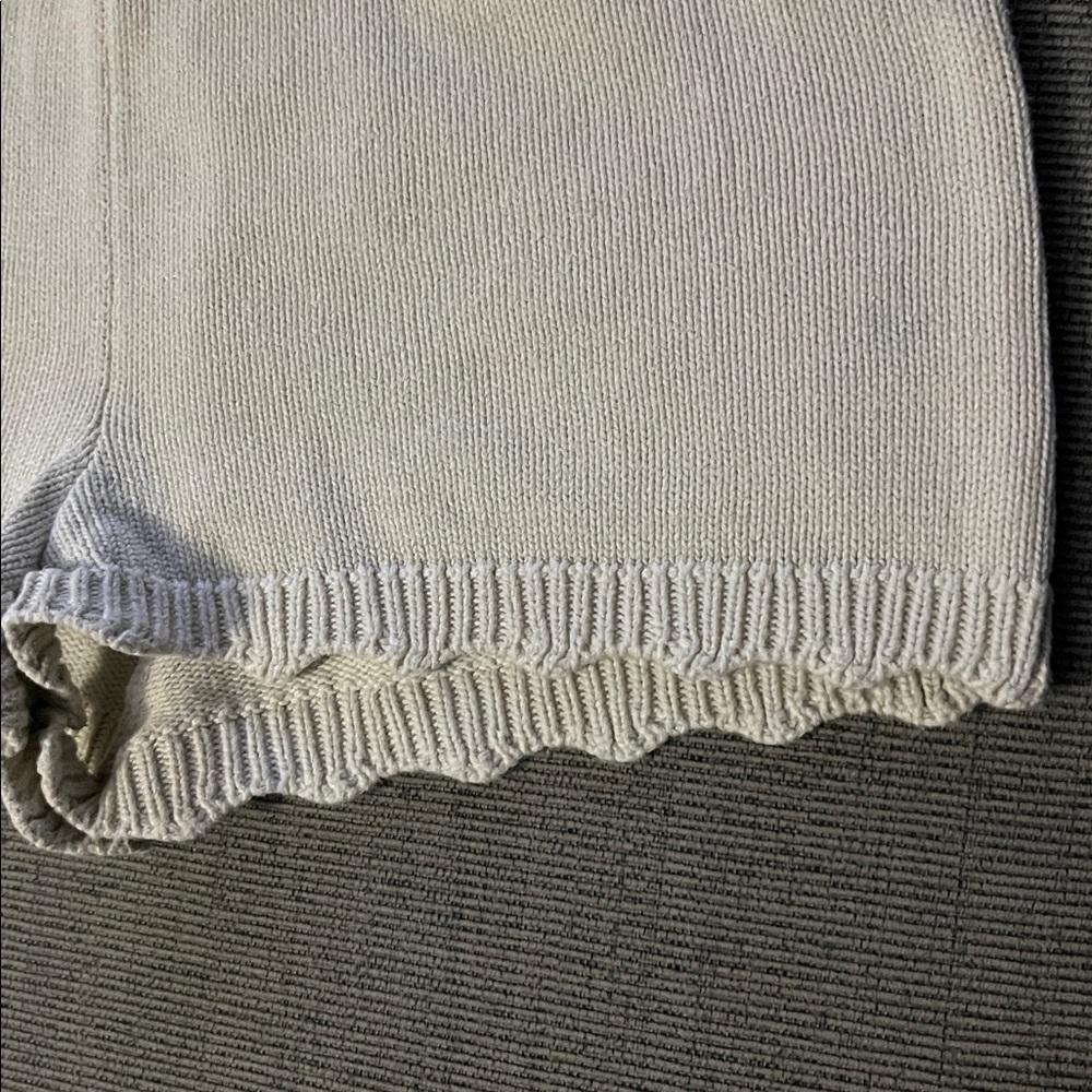 Cotton On Ribbed Knit Shorts in Cream - Picture 2 of 3